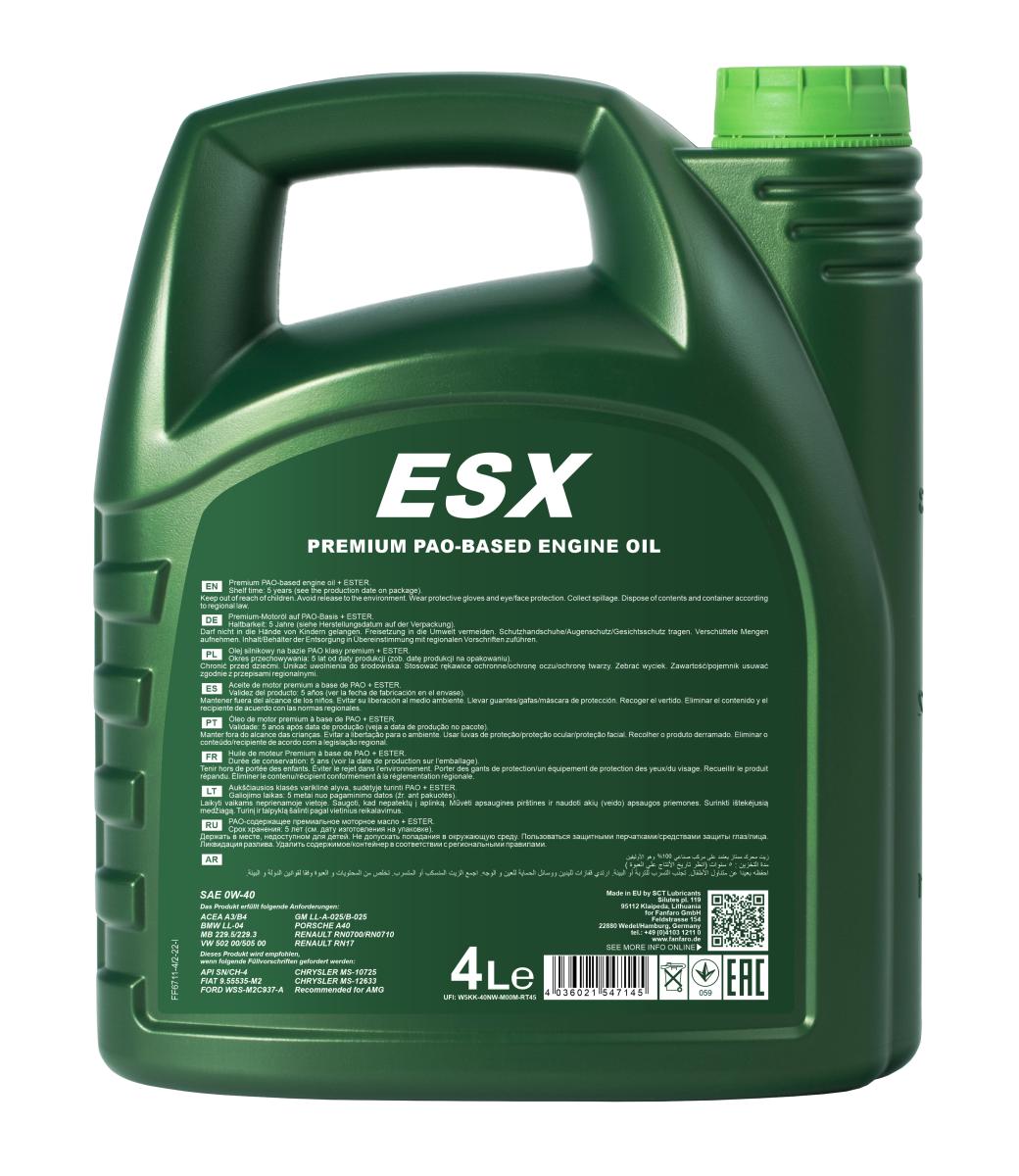 FANFARO 6711 ESX 0W-40 4 Liter