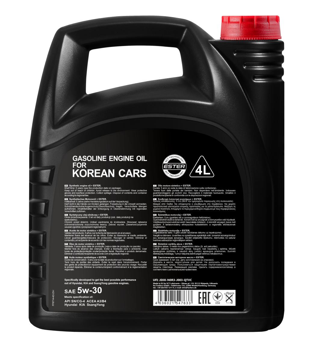 FANFARO 6714 for Korean Cars 5W-30 4 Liter