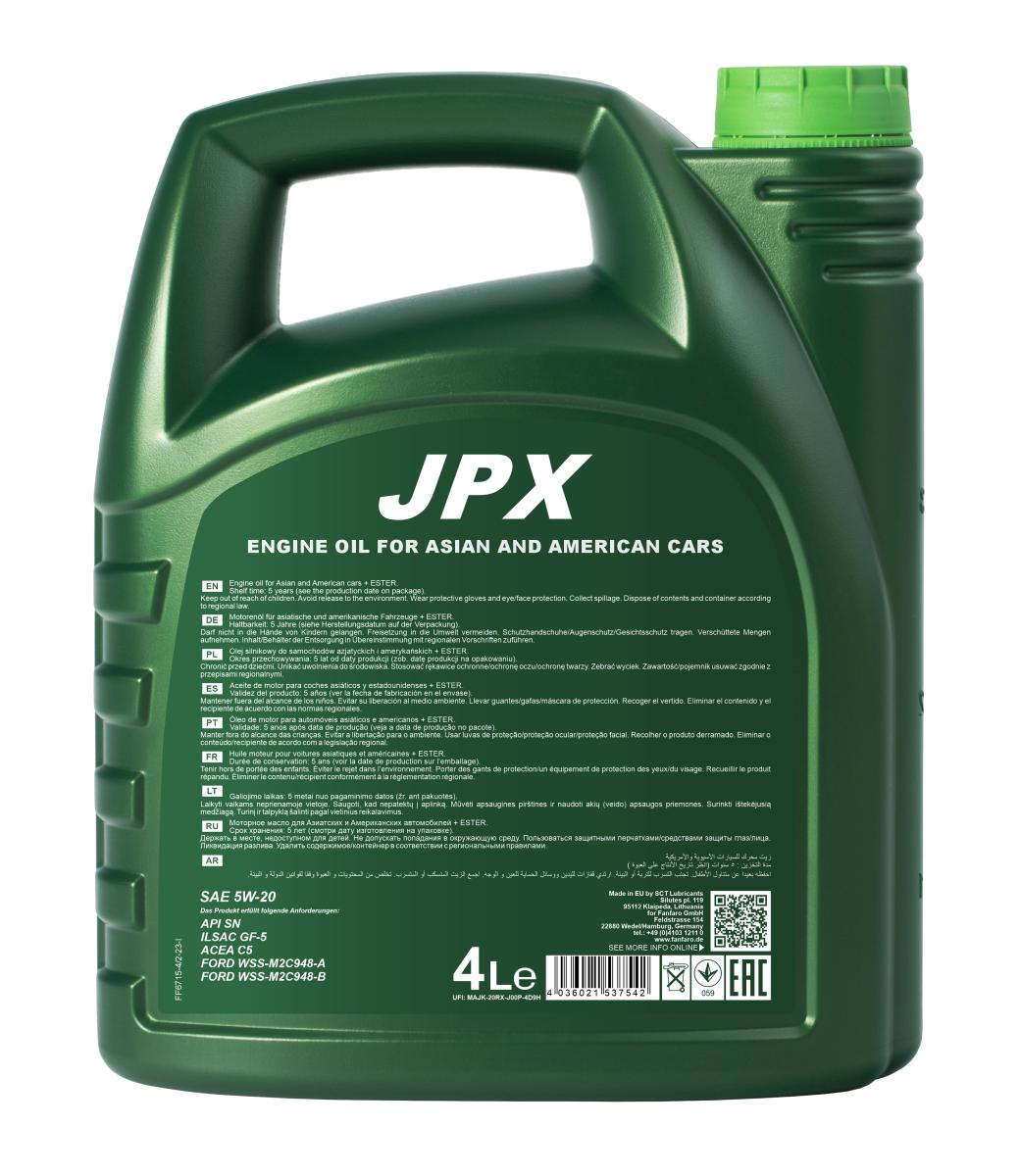 FANFARO 6715 JPX 5W-20 4 Liter