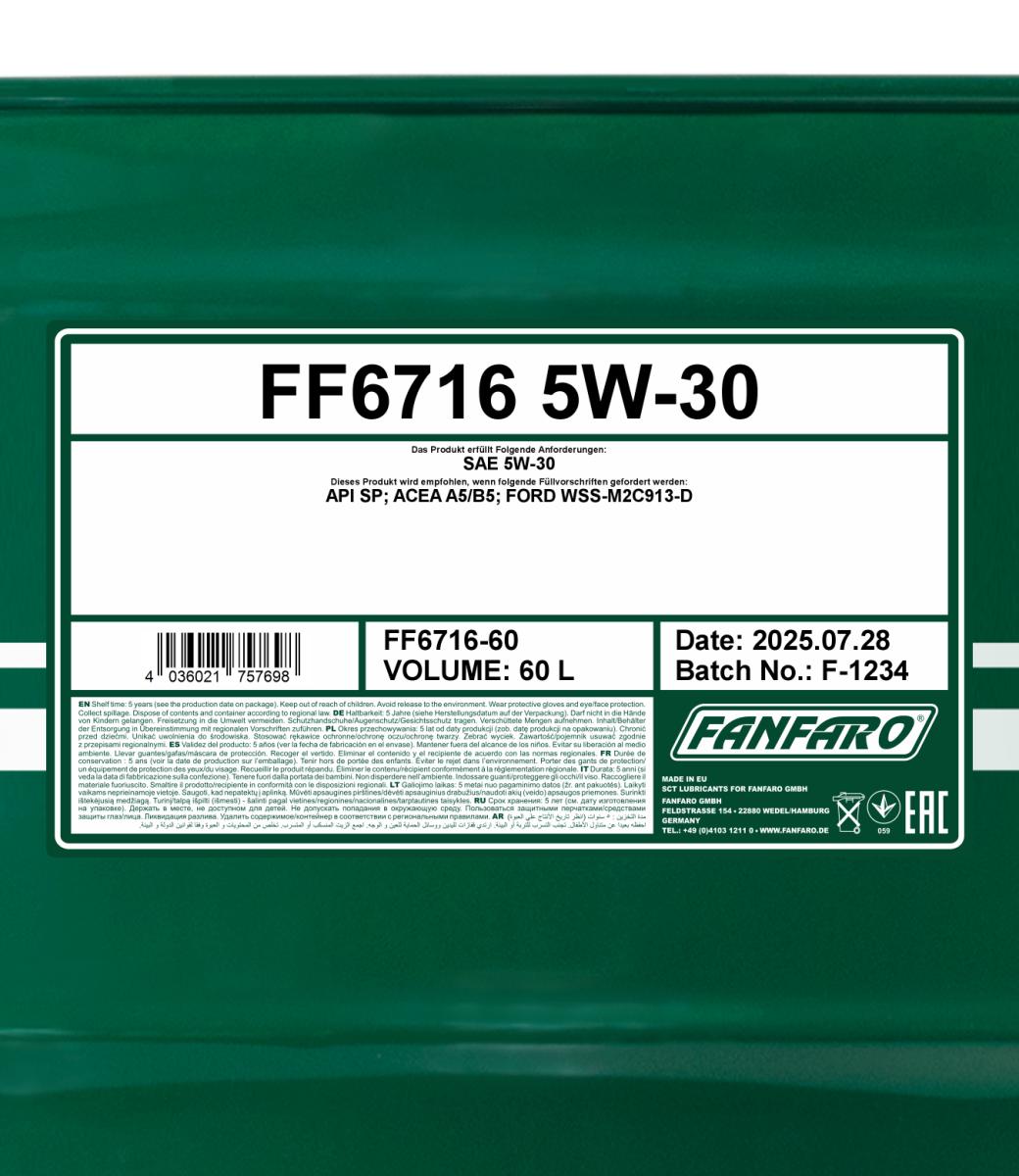 FANFARO 6716 for Ford Volvo 5W-30 60 Liter