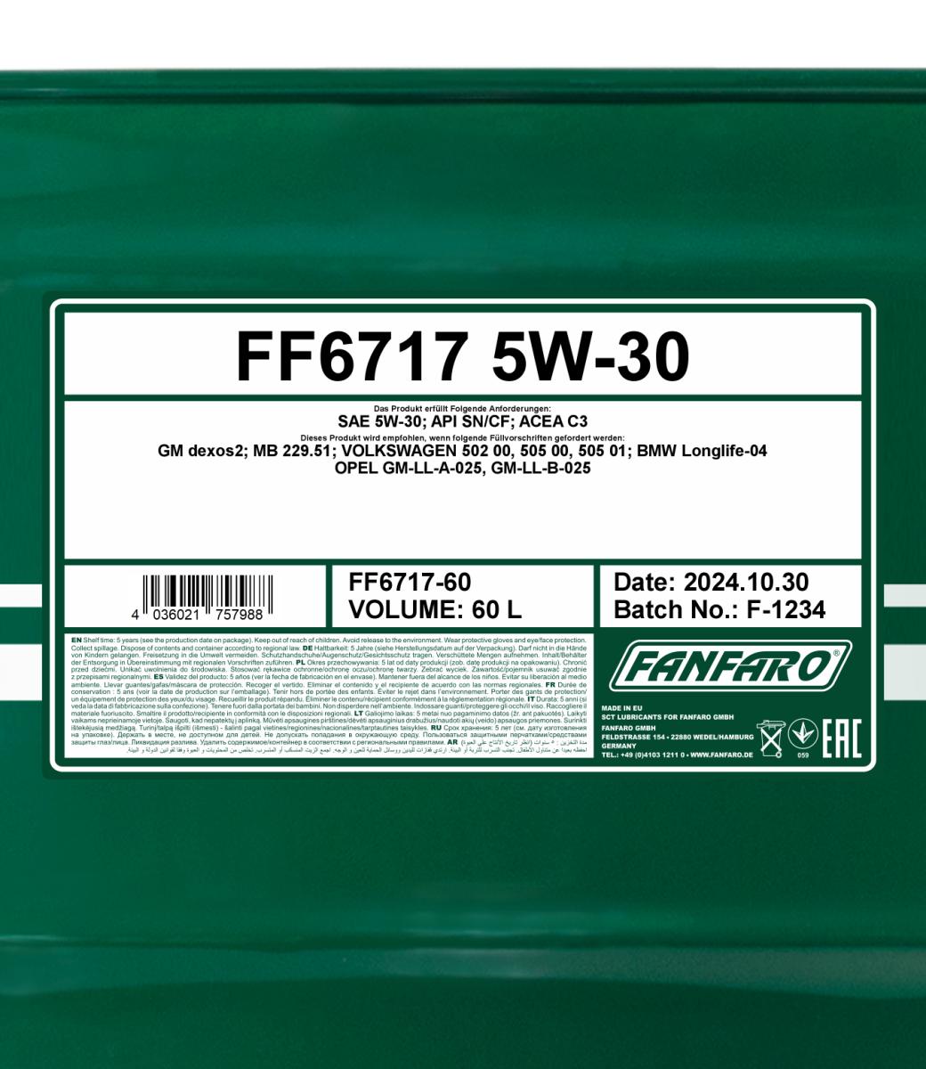FANFARO 6717 for Chevrolet Opel 5W-30 60 Liter