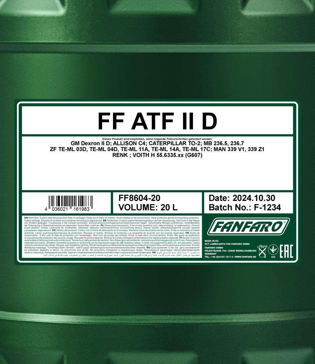 FANFARO 8604 ATF II D 20 Liter