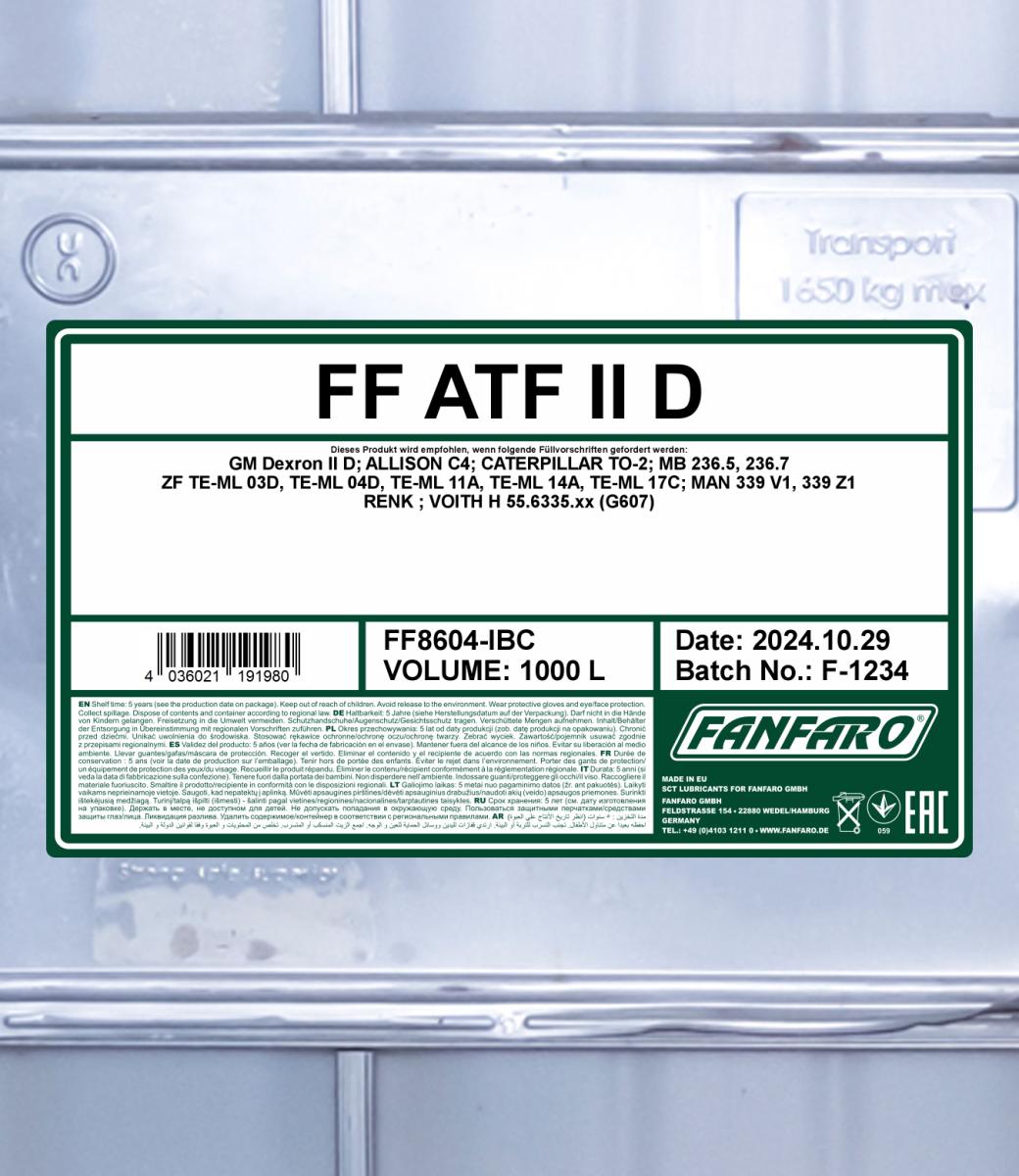 FANFARO 8604 ATF II D 1000 Liter