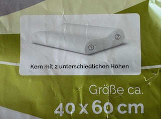 Schlaf Gut Nackenstuetzkissen 40x60 cm