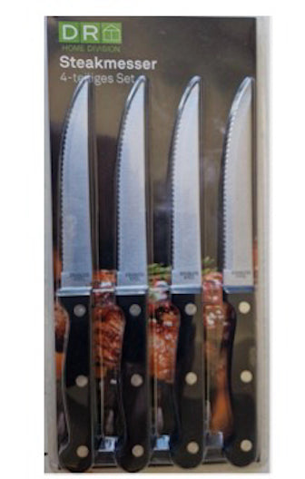 Steakmesser 4er Set schwarz