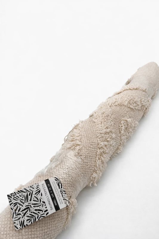 Baumwoll Teppich mit Franse