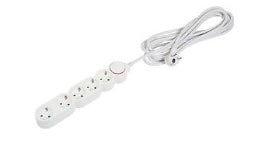 5er Steckdosenleiste Tido weiß mit 5m Zuleitung